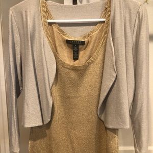 Gold camisole and jacket set